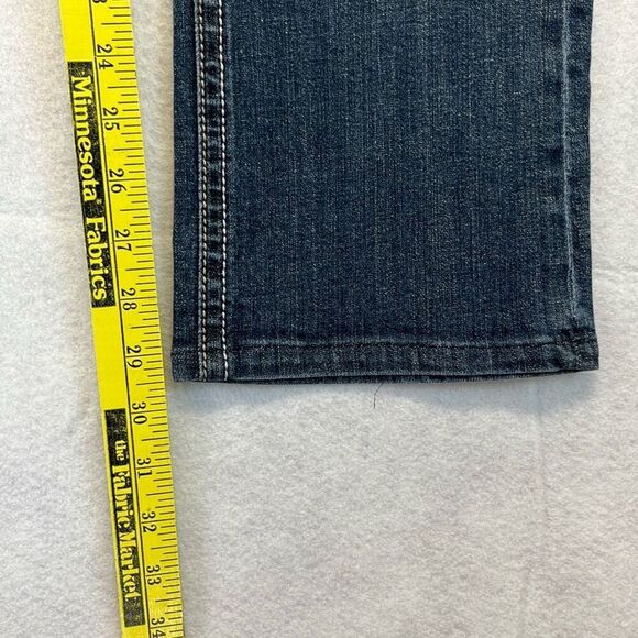 GRACE in LA Jeans Womens Sz 27 Blue Denim Stretch Rhinestone Bootcut Stone Wash - Picture 11 of 14